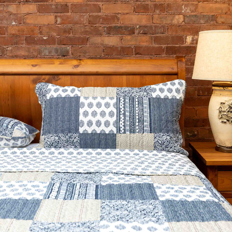 Laura Quilt Set in Royal Navy