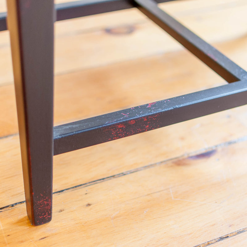 Lowell Side Table in Vintage Black/Red/Williams