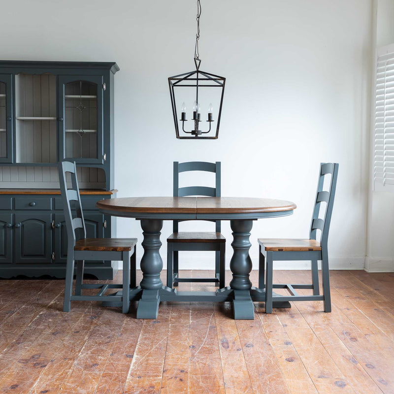 Six Piece Oak Dining Set in Down Pipe/Provincial
