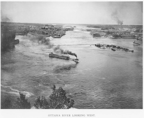 Vintage Ottawa Print: Ottawa River Looking West