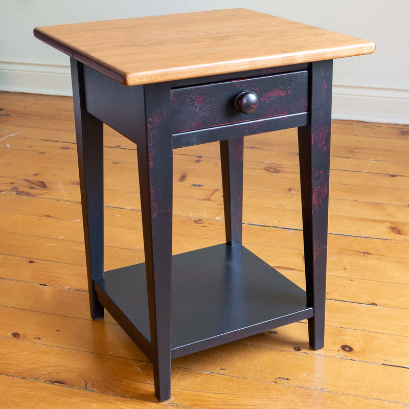 Eton Side Table in Vintage Black/Red/Williams
