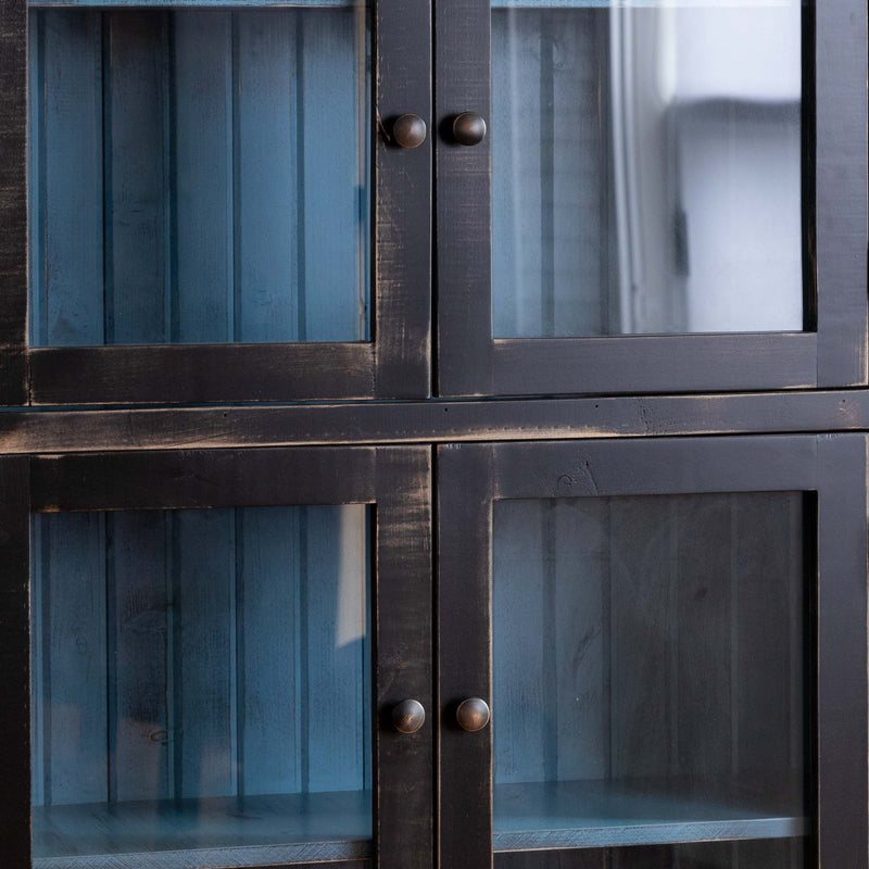 Trevor Cabinet in Black/Vintage Blue