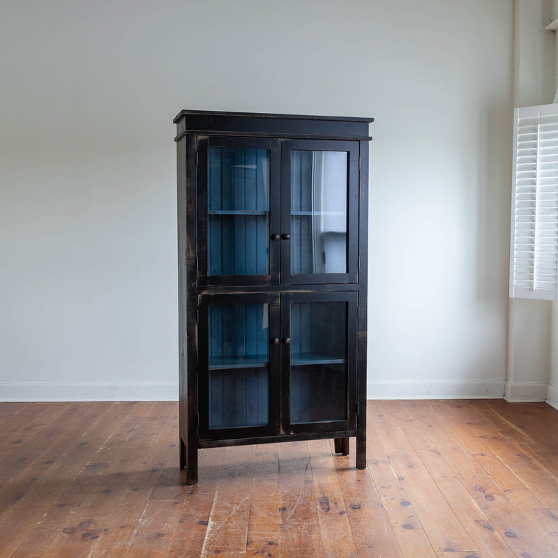 Trevor Cabinet in Black/Vintage Blue