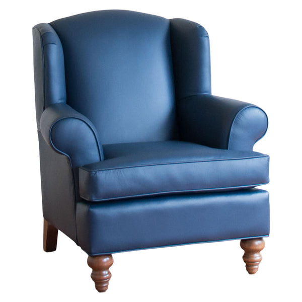 Walmer Chair in Navy Leather