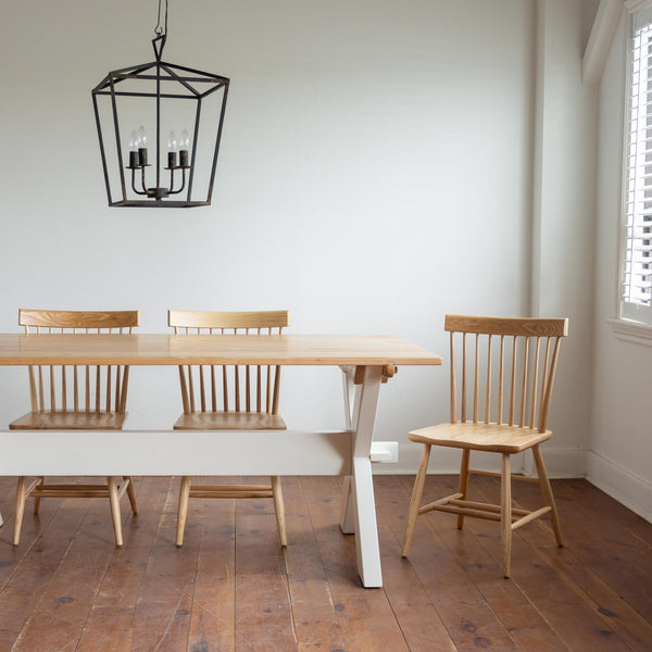 Winburne Table & Whittaker Chairs in Standard White/Ash