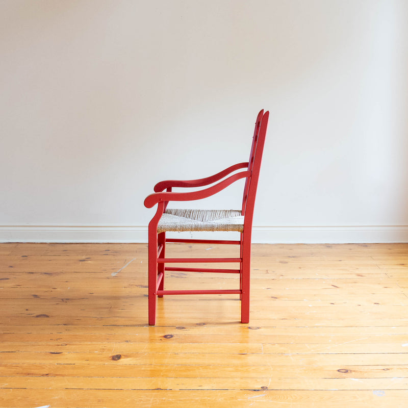 Wolf Arm Chair in Anne's Red/Diamond Point