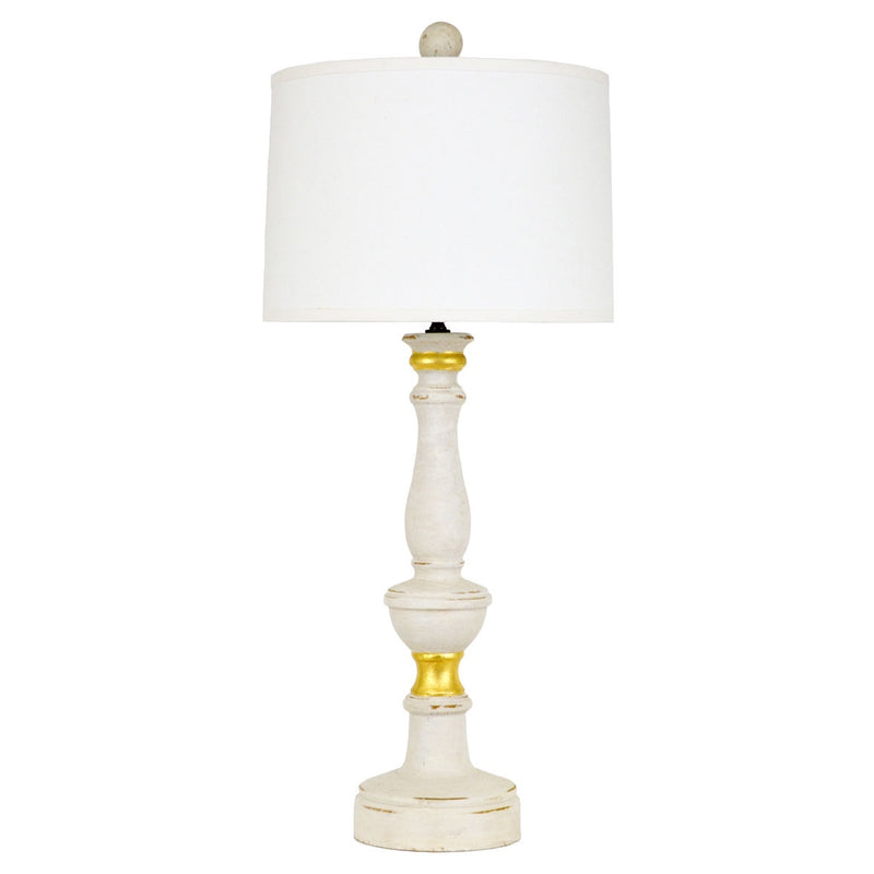 Woodley Table Lamp - White