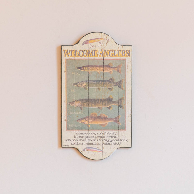 Welcome Anglers Plaque
