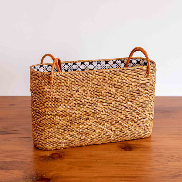 Farrah Tote in Rattan