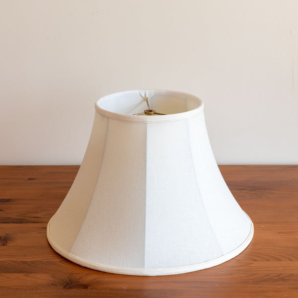 18" White Linen Lamp Shade