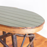 Brenda Oval Side Table in Old Green
