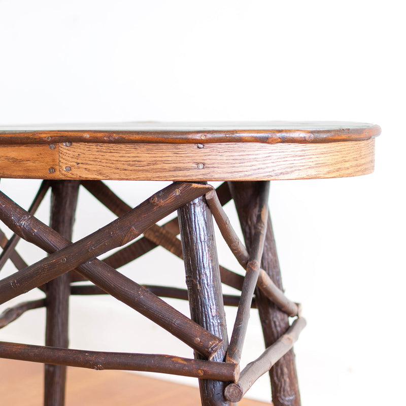 Brenda Oval Side Table in Old Green