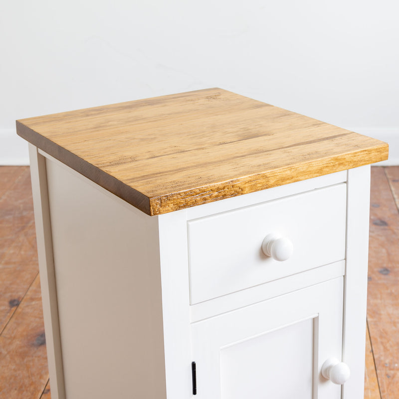 Vincent Nightstand in Pure White/Finhaven